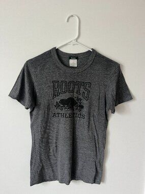 Roots Grey Short Sleeve Tee Size Small